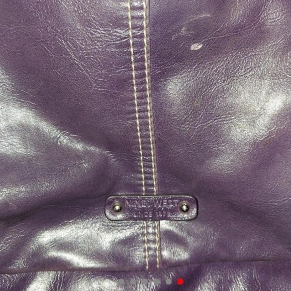 Nine west Purple deep purse with color pop dots interiors - Picture 6 of 6